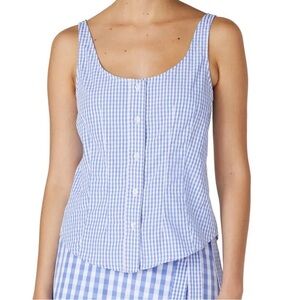 Thakoon Blue Gingham Top size 10